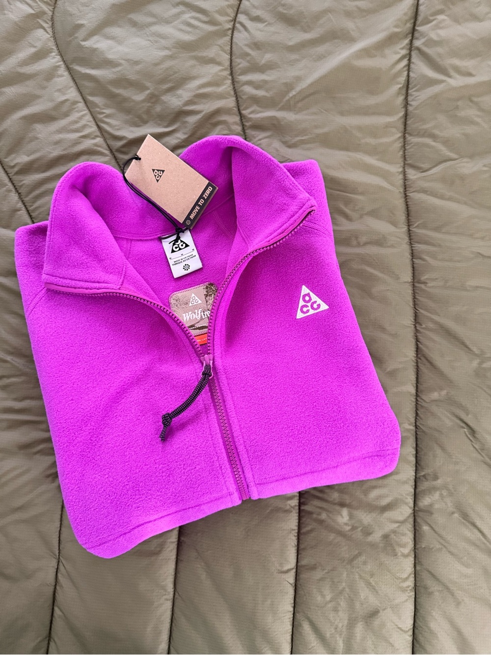 Nike ACG Unisex Bright Purple Fleece Zip-Up